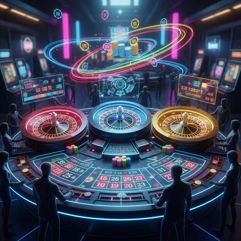 Ruleta multirueda con varias ruedas