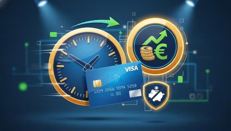 Reloj y límite de dinero con Visa