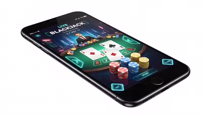 Blackjack en vivo en móvil