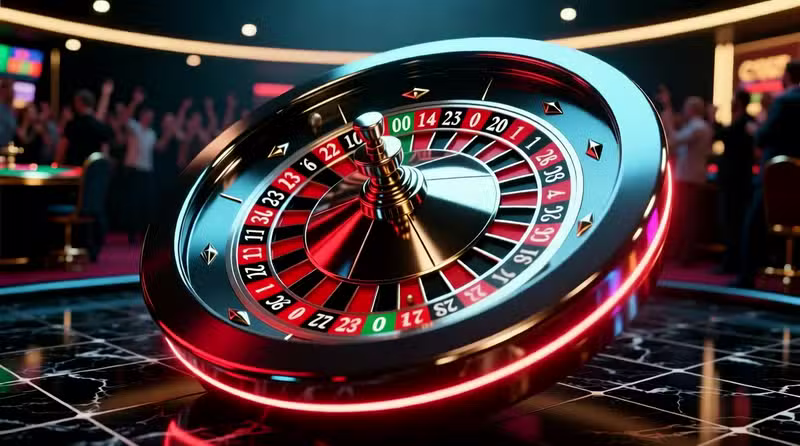 Ruleta Americana: rueda y bola en acción