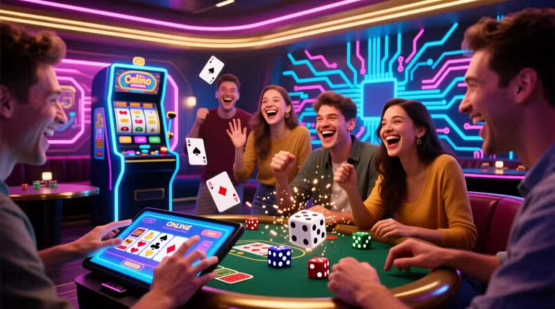 Jugadores disfrutando juegos de azar