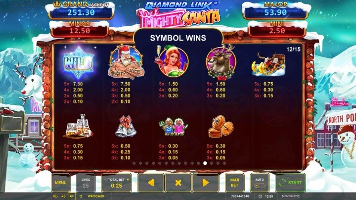 Diamond Link Mighty Santa theme